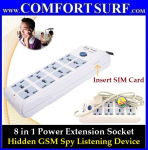 Power Extension Plug Socket with Hidden Quadband GSM Spy Bug Listen Device
